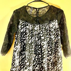 Silk/lace top